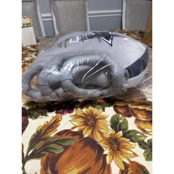 NFL Dallas Cowboys Gray/Silver Football Helmet Plush Pillow Throw 12” New/Sealed - Picture 6 of 6